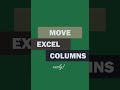 Move columns and rows in Excel, the easy way