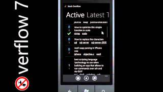 StackOverflow on Windows Phone - Overflow 7 #wp7comp