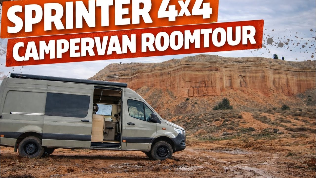 Mercedes Sprinter 4x4 Campervan Grundriss mal anders! L2H2 - 4 Schlafplätze 🤩