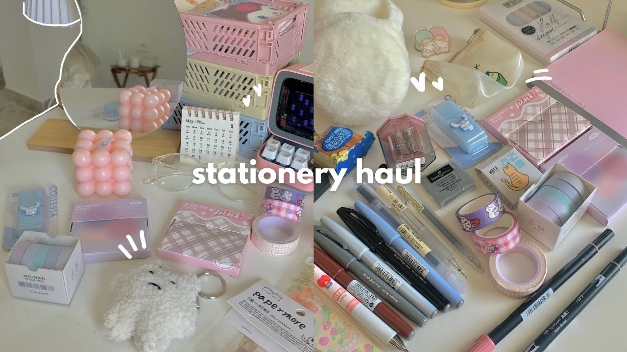 Huge aesthetic stationery haul 🍡 (back to school) ft. Stationerypal 