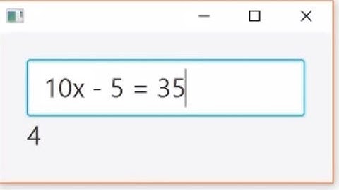 JavaFX Software: Equation Solver