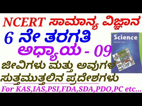 NCERT Science in Kannada|Class 6:C-09 The living organisms and their surroundings for IAS,KAS,PSI.