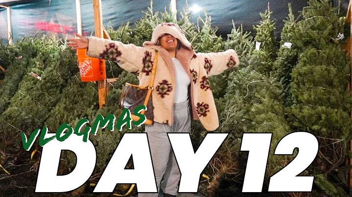 GETTING OUR CHRISTMAS TREE (OUR BIGGEST ONE YET!) + HUGE TRADER JOE'S HOLIDAY HAUL | Vlogmas Day 12