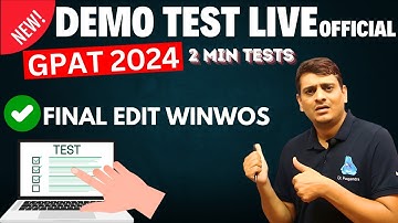 GPAT 2024 - Official Demo Test Available Now | Final Edit Window is Open | Dr. Puspendra