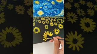 Starry night x Sunflowers field Resimi