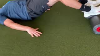 Foam Roller Hamstring Walkouts