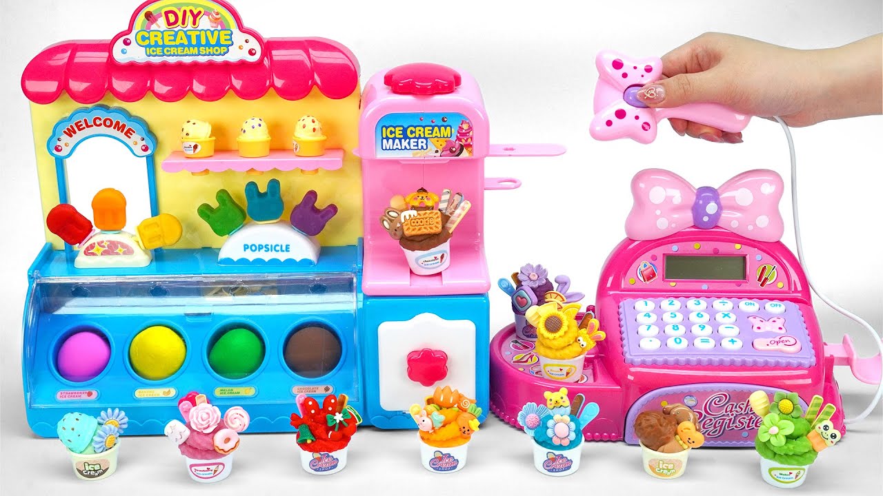 How to Make Rainbow Ice Cream 🍧 DIY Play Doh Ice Cream & Noodles | 플레이도 무지개 아이스크림 ASMR
