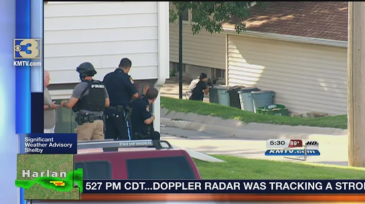 Police standoff with man in a house