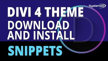 Divi 4 Snippets Theme Download And Install 😎