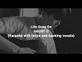 Life Goes On AGUSTD Karaoke With Lyrics And Backing Vocals