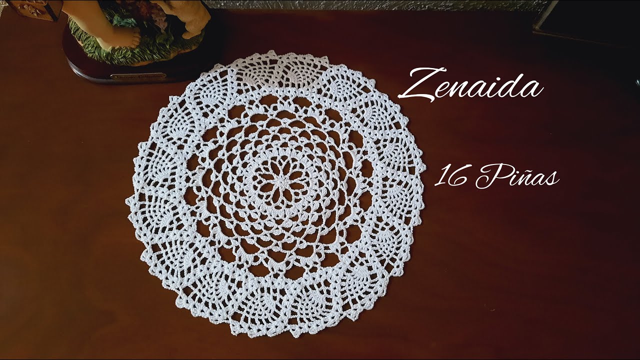 Carpeta 16 Piñas en Redondo 🍍 #zenaida #crochet