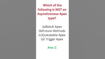 Salesforce Quiz 2025 | Asynchronous vs Synchronous Apex | MCQ & Scenario Based Interview Questions