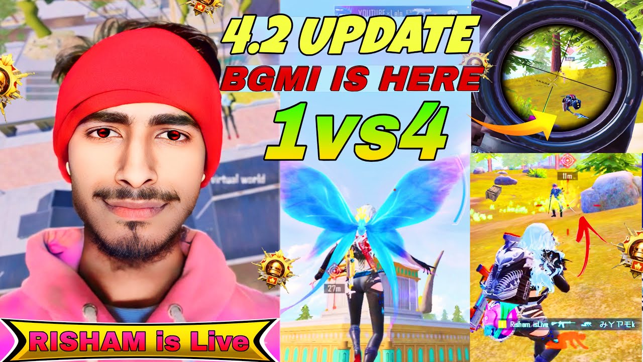 BGMI LIVE 😱 Gameplay 🎮 1v4 Rush 🔥 Koi Mar Ke Dikhao! 