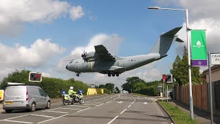 Police roadblock for Airbus A400M landing (the sequel)