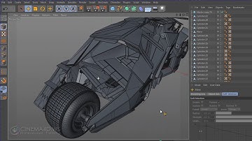 Batmobile 3d modeling part - 8 CINEMA 4D