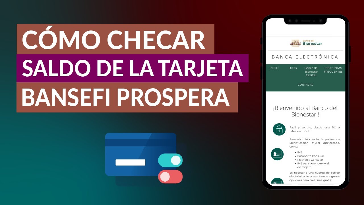 Checar Saldo Tarjeta Ley Cómo Checar Saldo de la Tarjeta Bansefi Prospera por Internet con PC o