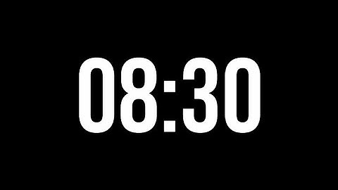 8 Minute 30 Second Countdown Timer | Minimal