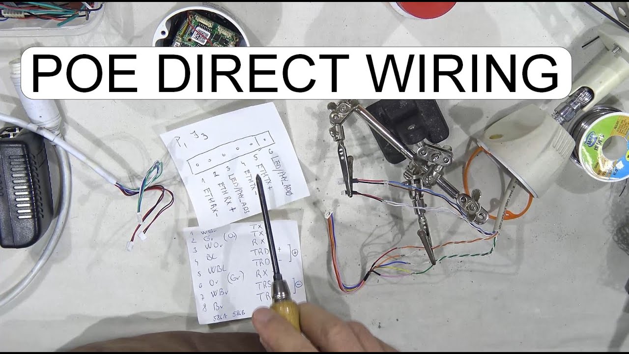 POE IP CAMERA RJ45 DIRECT WIRING BESDER YouTube