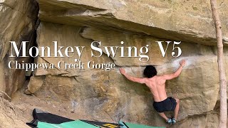 Monkey Swing V5 Chippewa Creek Gorge Brecksville Ohio