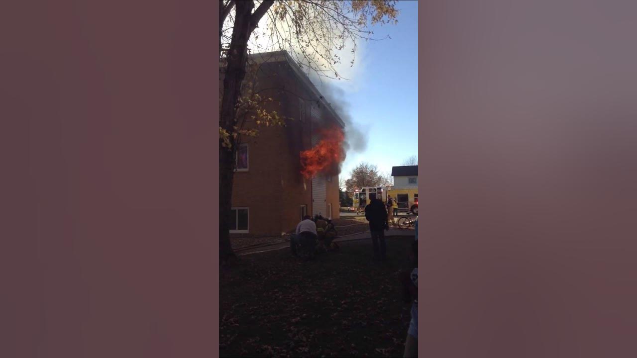 Big fire in Marshall MN Birch ST Sunrise Apartment YouTube