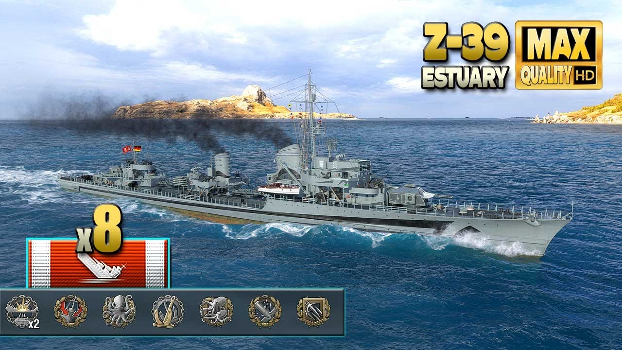 Эсминец Z-39: MVP на карте Лиман - World of Warships