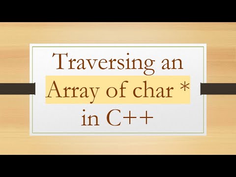 Traversing an Array of char * in C++