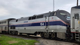 Amtrak 164 on Texas Eagle 21 and 22 in Taylor and Hutto Texas(5/11/24 and 5/12/24)