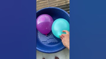 Experiment: Will a water balloon explode when it rolls down from a tall building?  💥🎈#baloon