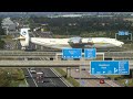 ANTONOV AN22 crossing the MOTORWAY - The biggest Propeller Plane worldwide - DEPARTURE + LANDING