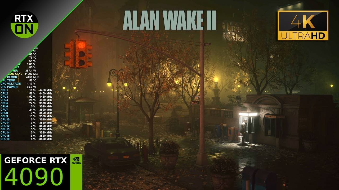 Alan Wake 2 | DLSS 3.5 Path Tracing ON | RTX 4090 | Ryzen 7 5800X3D ...