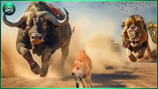 15 Moments of Lion Hunting Buffalo How This Chase Takes an Unexpected Turn | Animal World