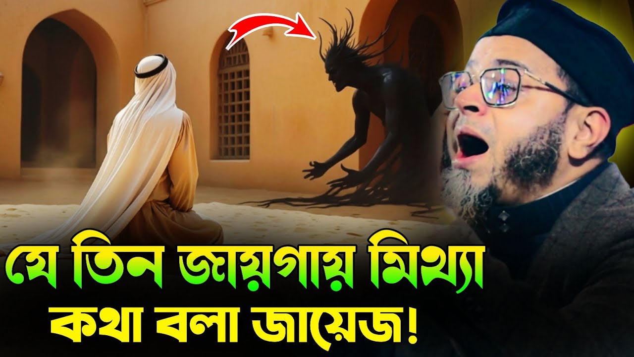 যে তিন জায়গায় মিথ্যা কথা বলা জায়েজ।মুফতি নাসির উদ্দীন আনসারী।হেদায়াতের গল্প।কান্নার ওয়াজ।2026