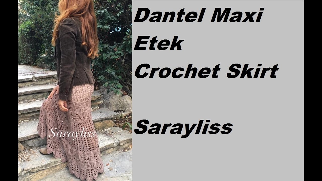 Dantel Uzun Etek Motif Çalışması 1 #tığişiörgüler  #örgüetek #maxiskirt #tığişi  #dantelelbise 