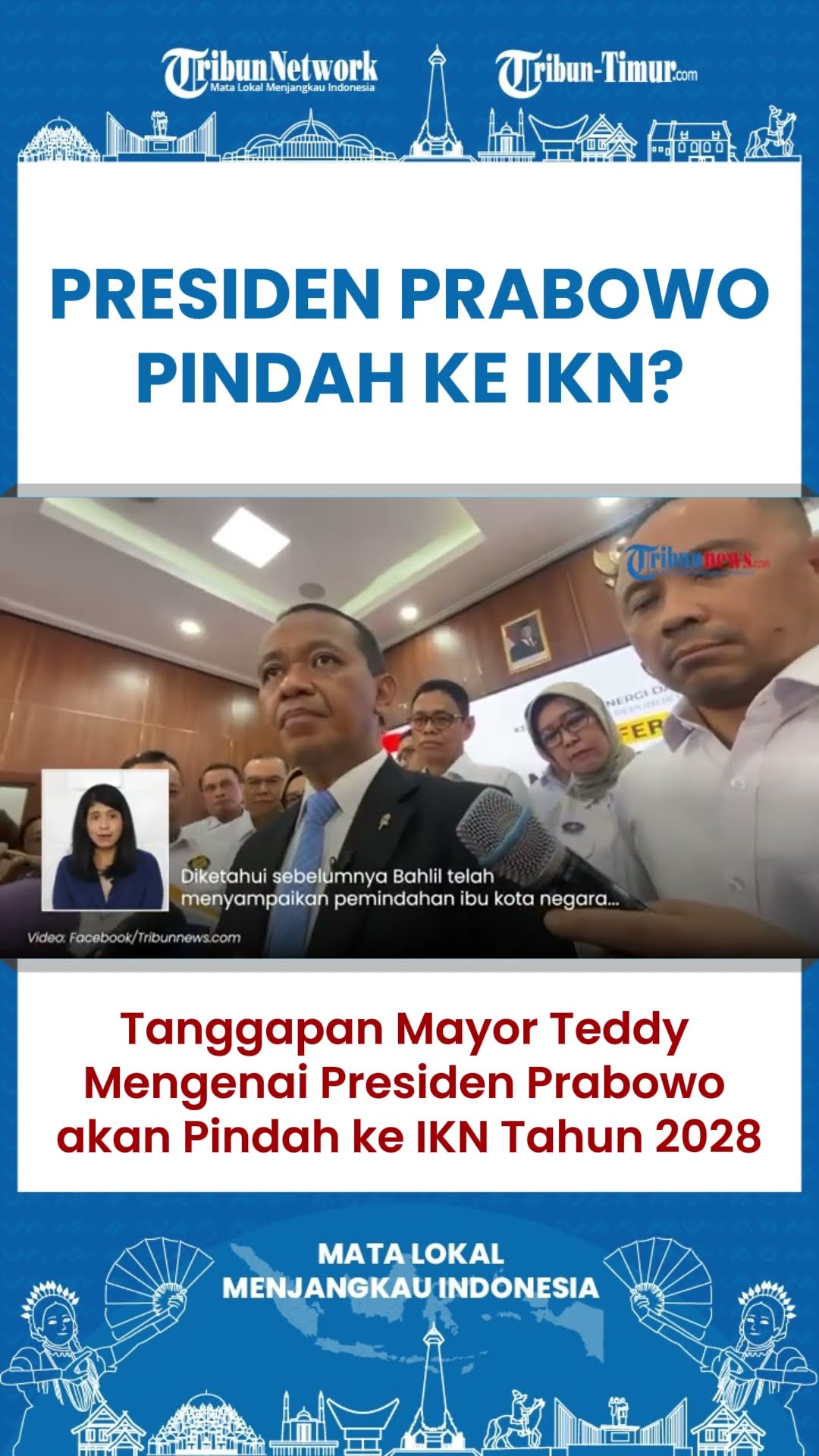 SHORT Mayor Teddy Buka Suara Soal Presiden Prabowo Pindah ke IKN