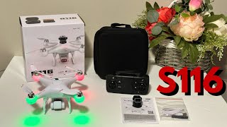TEMU S116 Brushless Motor Camera Drone Unbox Setup Review #drone #temu
