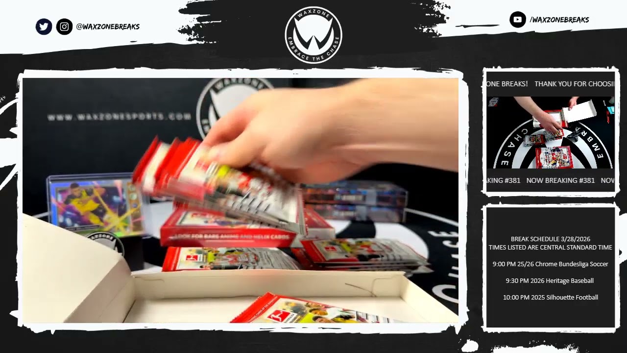 3/28/2026 (2025-26) CHROME BUNDESLIGA SOCCER 3 B0X 1/4 CASE BREAK #381