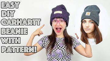 Easy DIY Carhartt Style Beanie With Sewing Pattern | Sew Anastasia