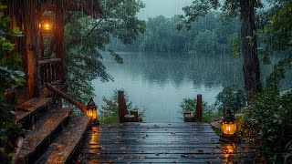 Rain On Porch By The Lake | Sleep Like A Baby - Real Rain Sounds For Deep Relaxation, Sleep Quickly