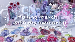 📁 How to make merch with your art! ✧ Vograce review + Speedpaint  𐙚⊹₊⋆☆ 🖇️ (keychains, stickers…)