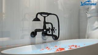 How to Install Clawfoot Tub Faucet installation guide for wall mounted bath faucet with hand shower