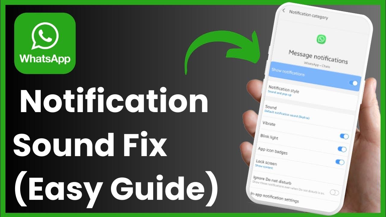 How To Fix WhatsApp Notification Sound !!! YouTube
