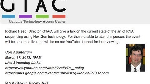 RNA-Seq : From A-T presentation starts at 12:50