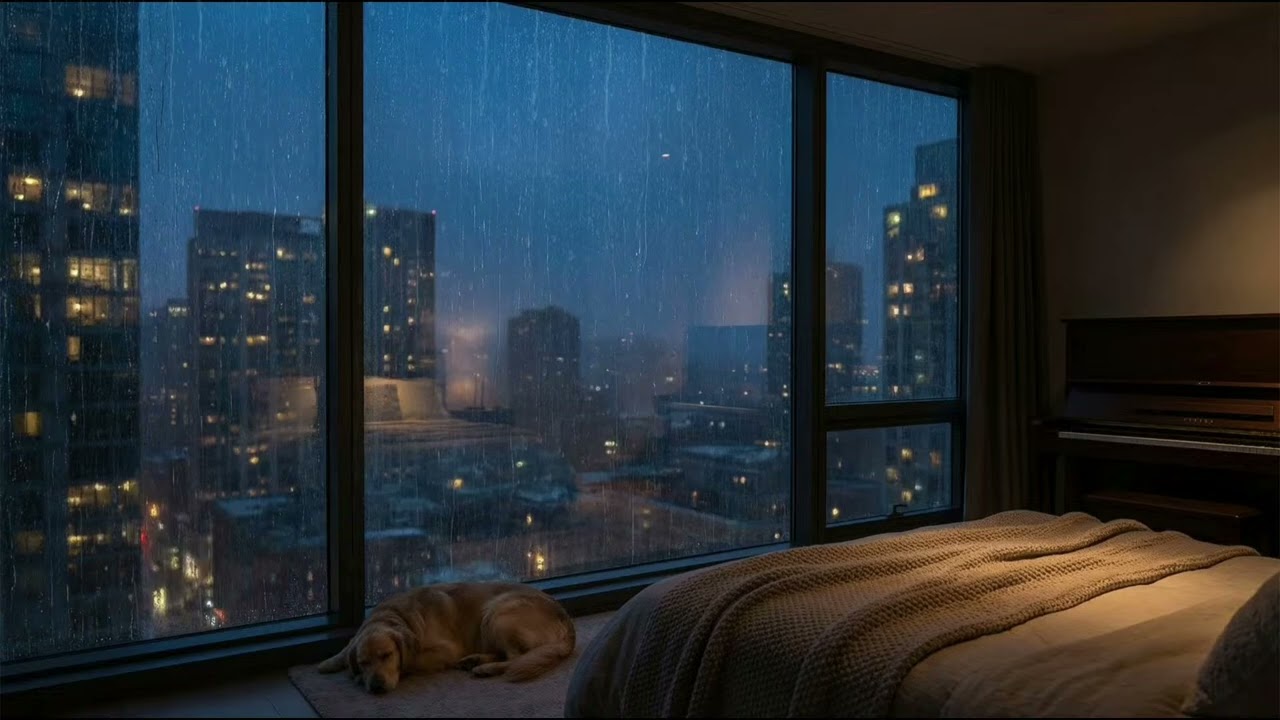 ASMR Rain 🌨 Romantic Music 🩷💤| Deep Sleep, Meditation & Relaxation Sounds