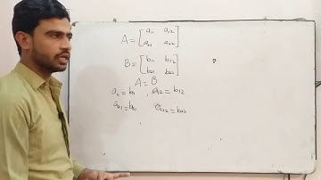 Equal Matrices | in Urdu and Hindi