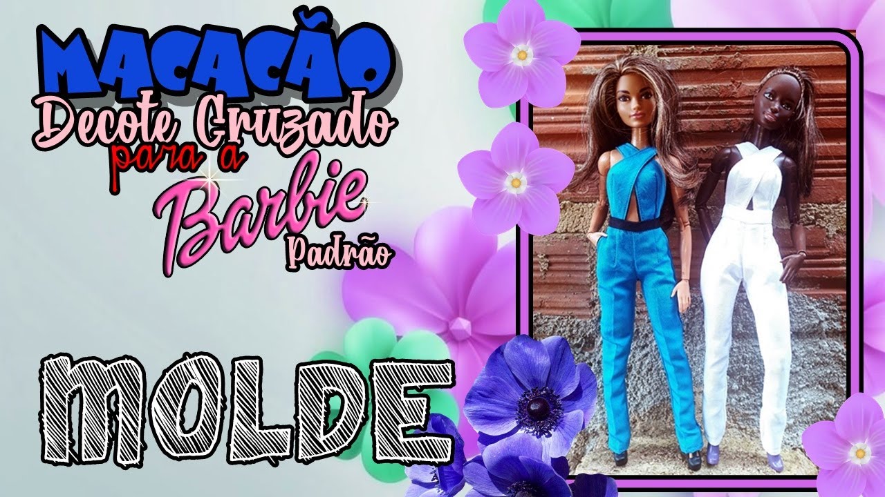 #COSTURANDO Molde  do Macacão Decote cruzado para a Barbie PADRÃO
