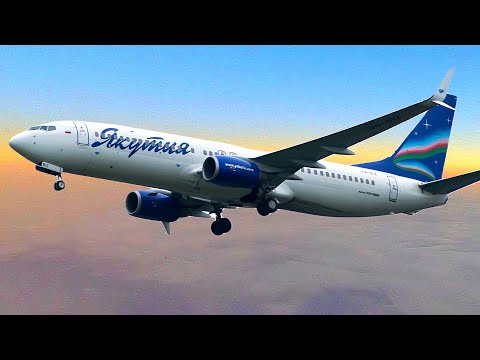 Boeing 737-800 а/к Якутия. Перелёт Благовещенск-Владивосток.