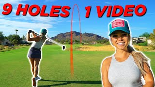 How Low Can I Shoot Through 9 HOLES?? (Crazy Ending!)