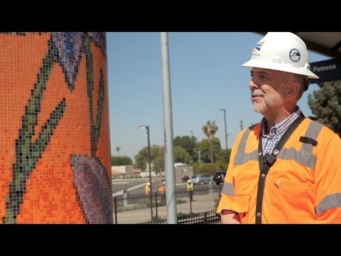 Foothill Gold Line Station Art: Glendora Station - "Glendora Home: A Slice of Sunshine”