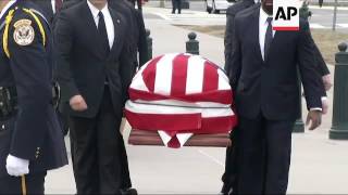 Justice Scalia's Casket Arrives at Supreme Court
