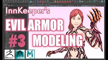 3D ARMOR MODELING timelapse #3 | zbrush & maya & mudbox